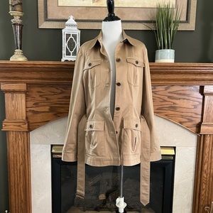 Eddie Bauer Women's Tan Water Repellent Trench Coat Sz.‎ S